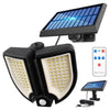 Lampa LED cu încărcare solară, senzor de mișcare 80W, 3 moduri de iluminare și telecomandă