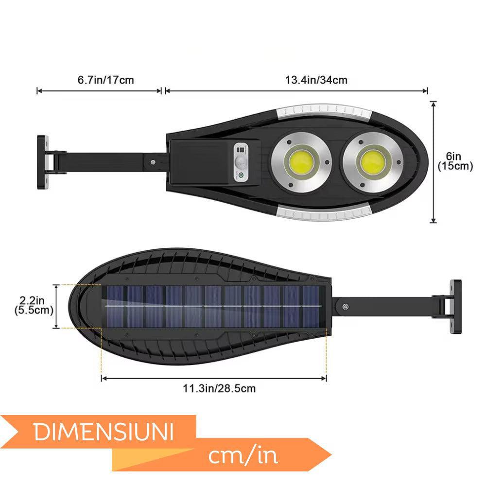 Lampa Solara 150W autonomie 24 ore 1000 Lumeni , Senzor de Miscare si de Lumina