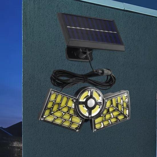 Lampa Solară LED cu Senzor de Mișcare, 48W, 168 COB, IP65, Design Modular