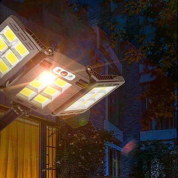 Lampa Solară Stradală Tripla, 200W LED COB Generație Nouă