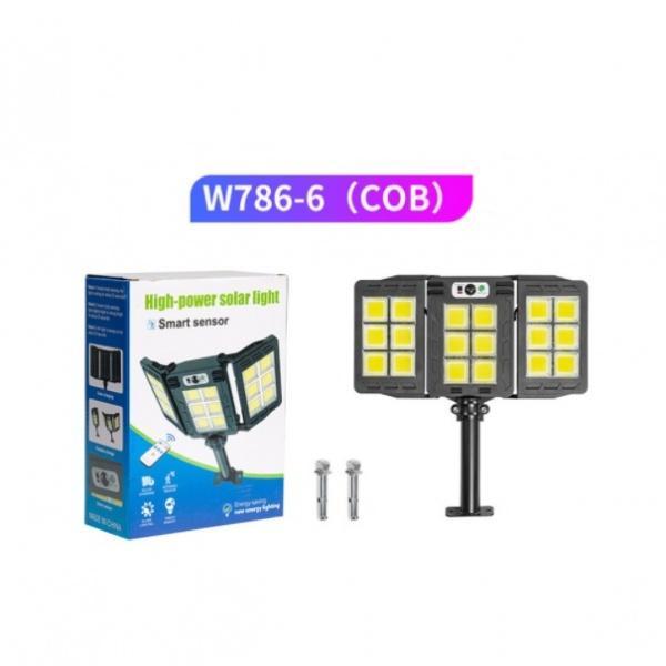 Lampa Solară Stradală Tripla, 200W LED COB Generație Nouă