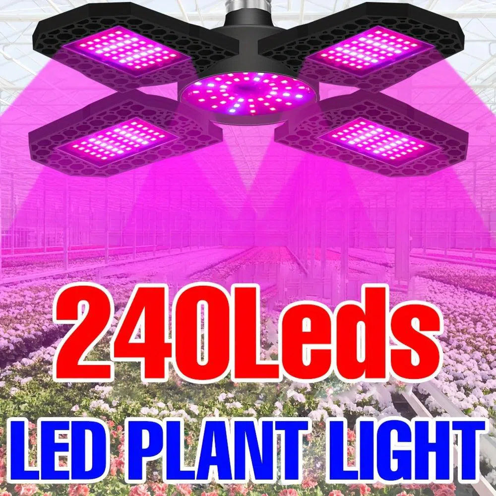 Lampa UV de creștere LED cu spectru complet, pentru plante, E27/E26, UV și IR