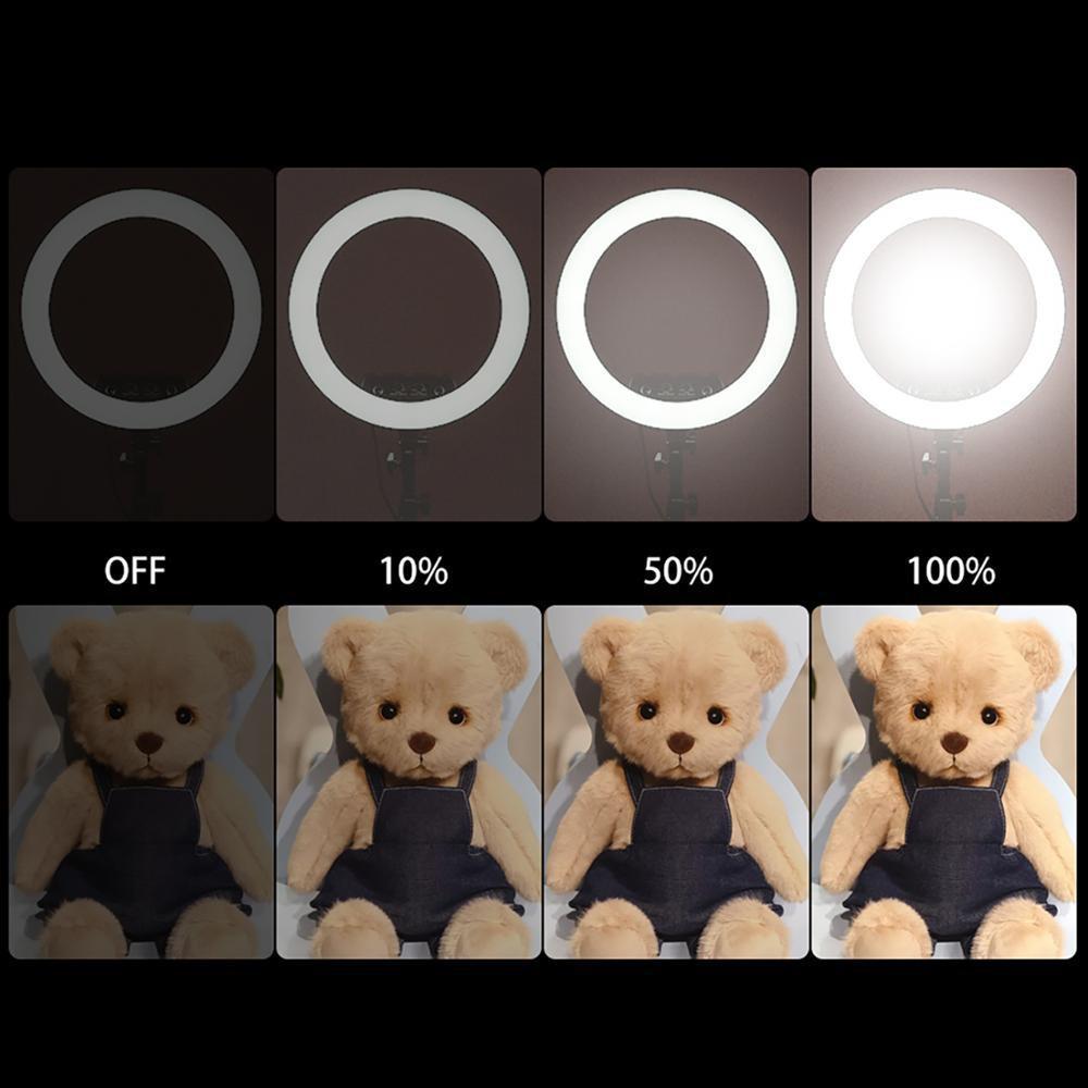 Lampa circulară multicoloră Ring Light RGB, diametru 30/46CM, cu stativ 210CM și 450 LED-uri