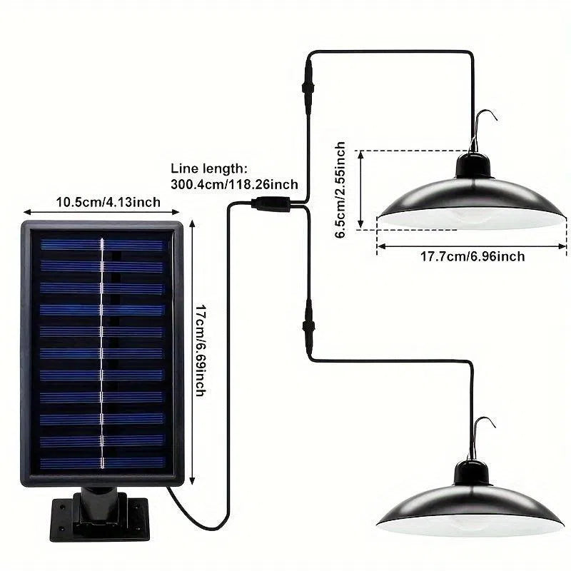 Lampă cu Panou Solar Staaricc cu 2 Becuri LED - Utilizare Interioară și Exterioară, Telecomandă Inclusă