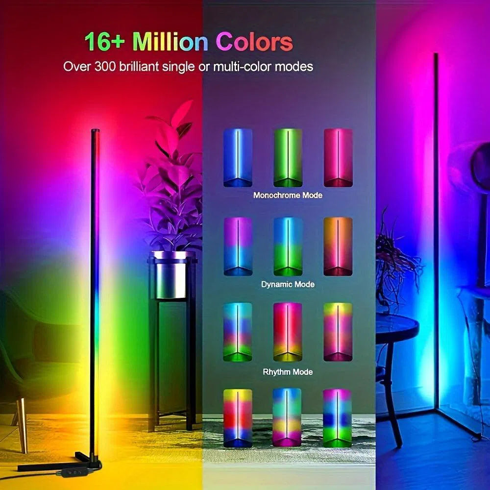 Lampă de Colț cu LED-uri RGB Dreamcolor - Control prin Aplicație și Telecomandă, Sincronizare Muzicală, Ideală pentru Casă, Cameră și Petreceri