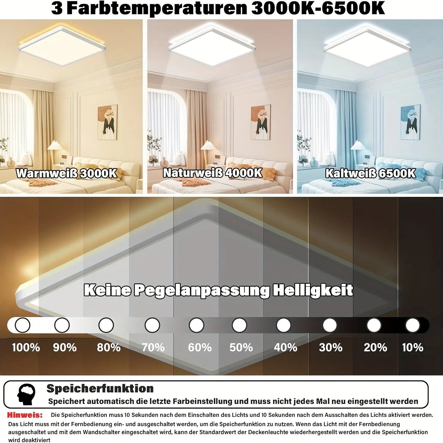 Lampă de tavan LED reglabilă 24W cu telecomandă, RGB, ultra-subțire, Ø29cm, 3000K-6500K