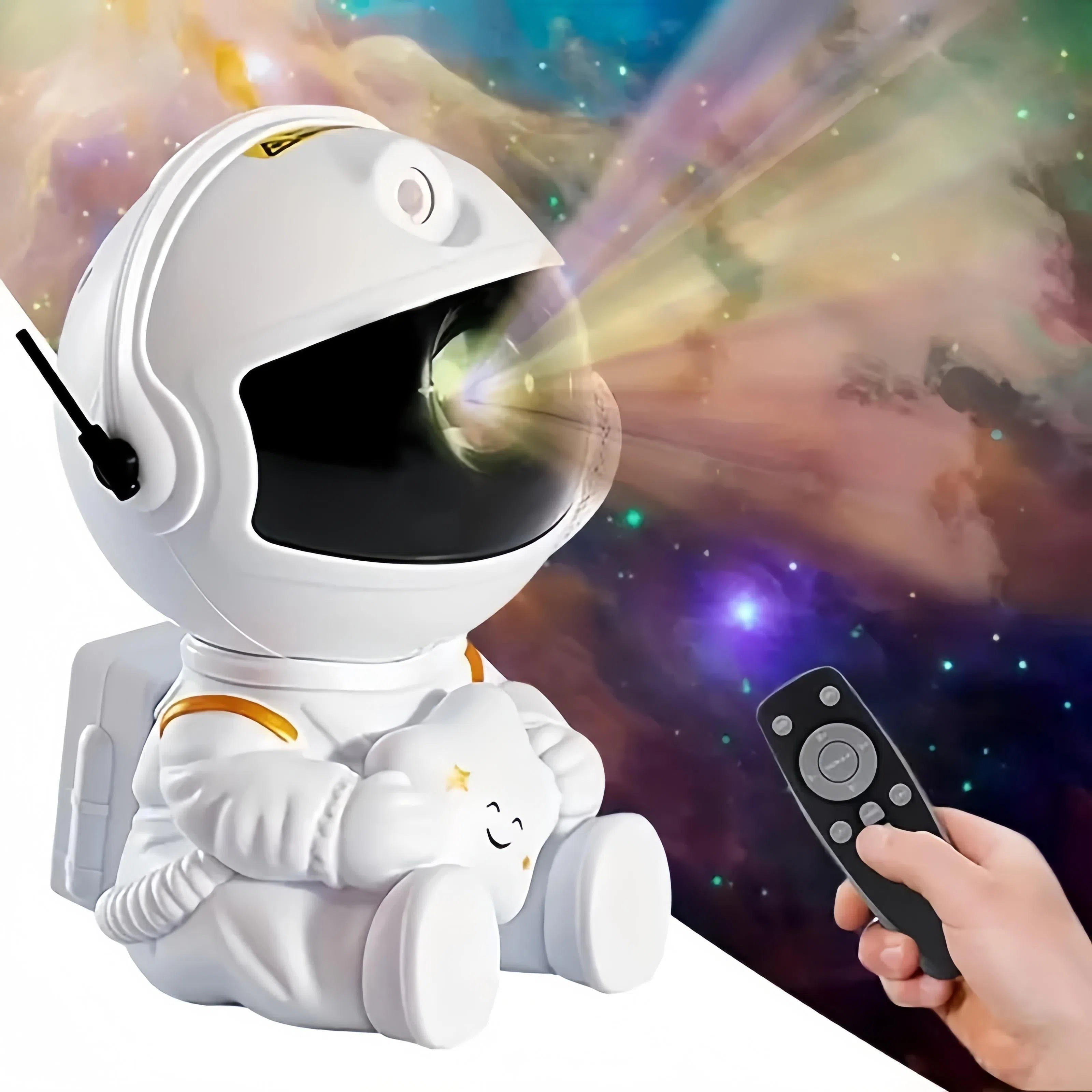 Lampă de veghe Astronaut modernă cu proiector de galaxie, temă spațială, alimentare USB