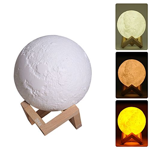 Lampa de veghe cu umidificator Luna DEKA Moon 3D, difuzor aromaterapie, 880 ml