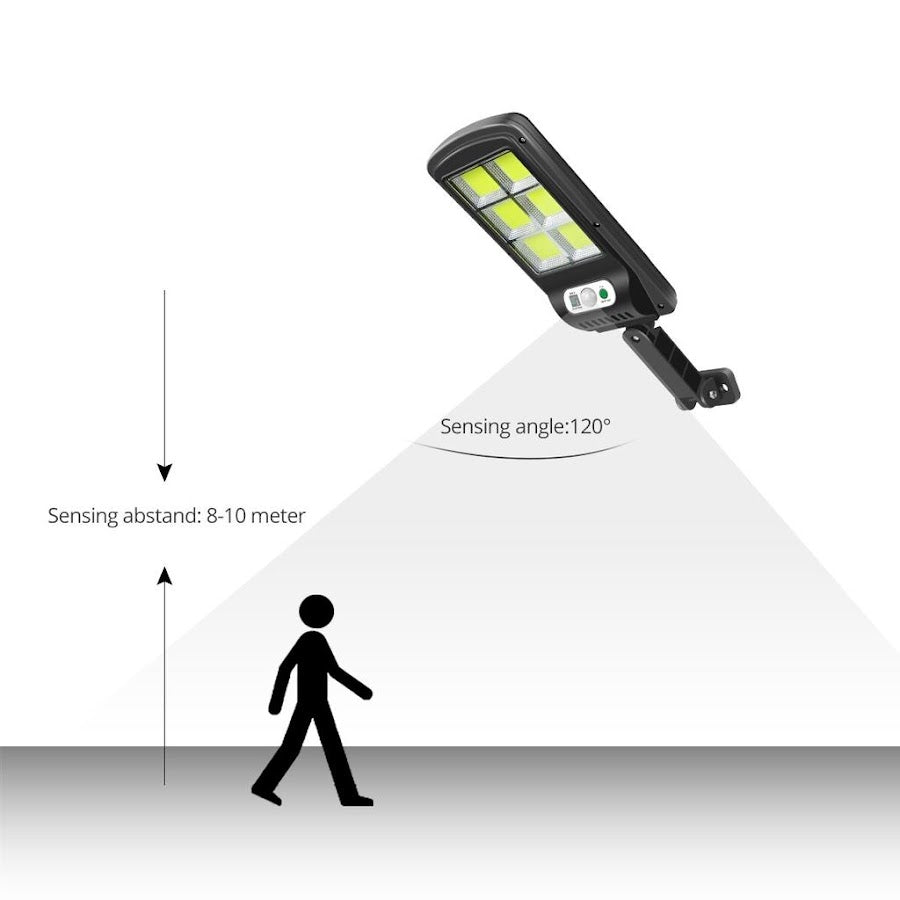 Lampa solară 48 LED COB 60W cu senzor de mișcare și telecomandă