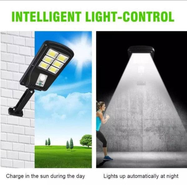 Lampa solară 48 LED COB 60W cu senzor de mișcare și telecomandă