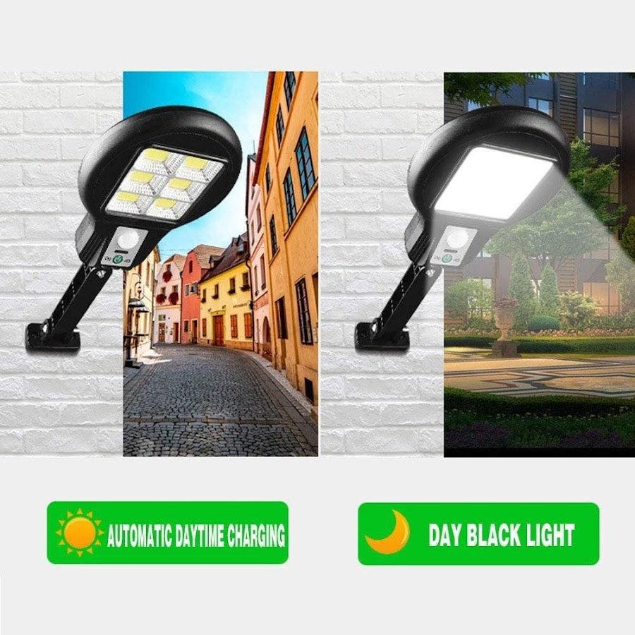 Lampa solară 48 LED COB, 60W cu senzor de mișcare și telecomandă inclusă