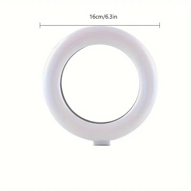 Lumină Ring Light Rotativă 360° – Ideală pentru Transmisii Live, Machiaj și Lampa de Masă, Alimentată prin USB cu Trepied Extensibil