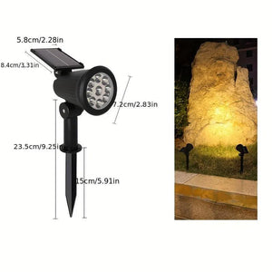 Lumină Solară de Grădină cu 9 LED-uri – Spot Exterior Impermeabil RGB, Lumină de Gazon pentru Peisaj și Curte,