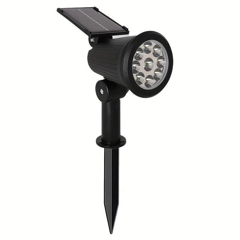 Lumină Solară de Grădină cu 9 LED-uri – Spot Exterior Impermeabil RGB, Lumină de Gazon pentru Peisaj și Curte,