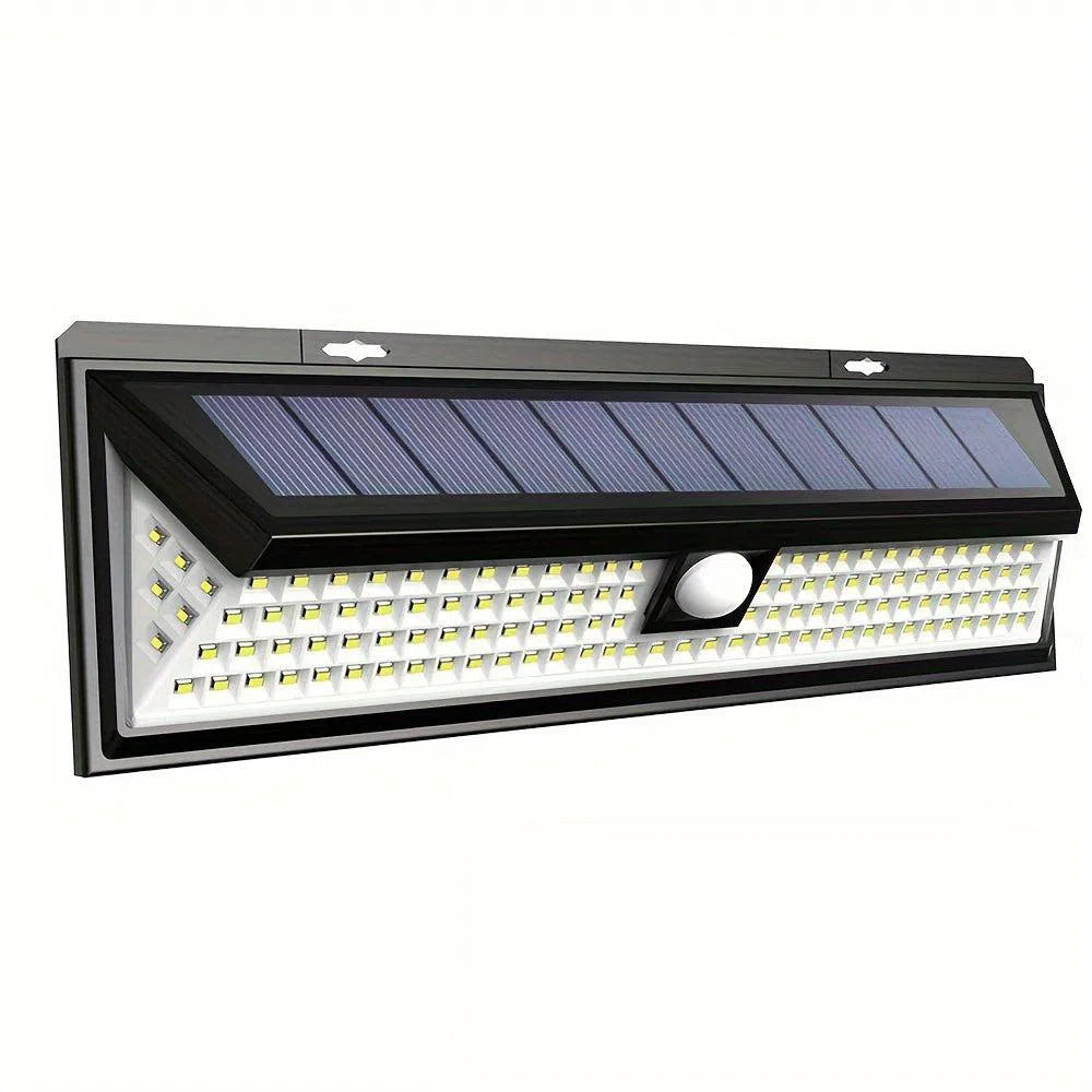 Lumină Solară de Perete 118 LED cu Senzor de Mișcare - Durabilă, Ideală pentru Terasă, Gard, Curte și Garaj