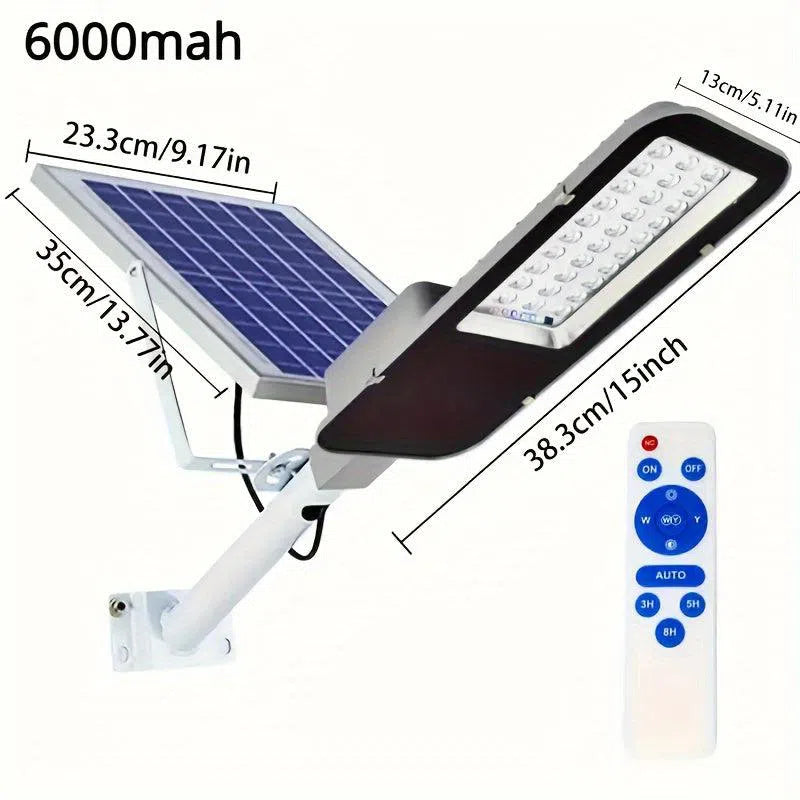 Lumină solară stradală impermeabilă 6000/4000mAh - iluminare eficientă pentru grădină și curte