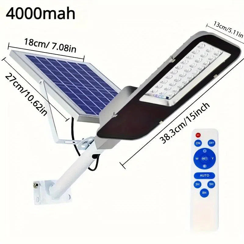 Lumină solară stradală impermeabilă 6000/4000mAh - iluminare eficientă pentru grădină și curte