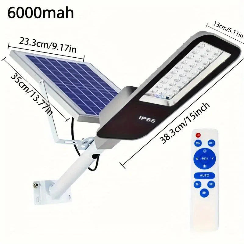 Lumină solară stradală impermeabilă 6000/4000mAh - iluminare eficientă pentru grădină și curte