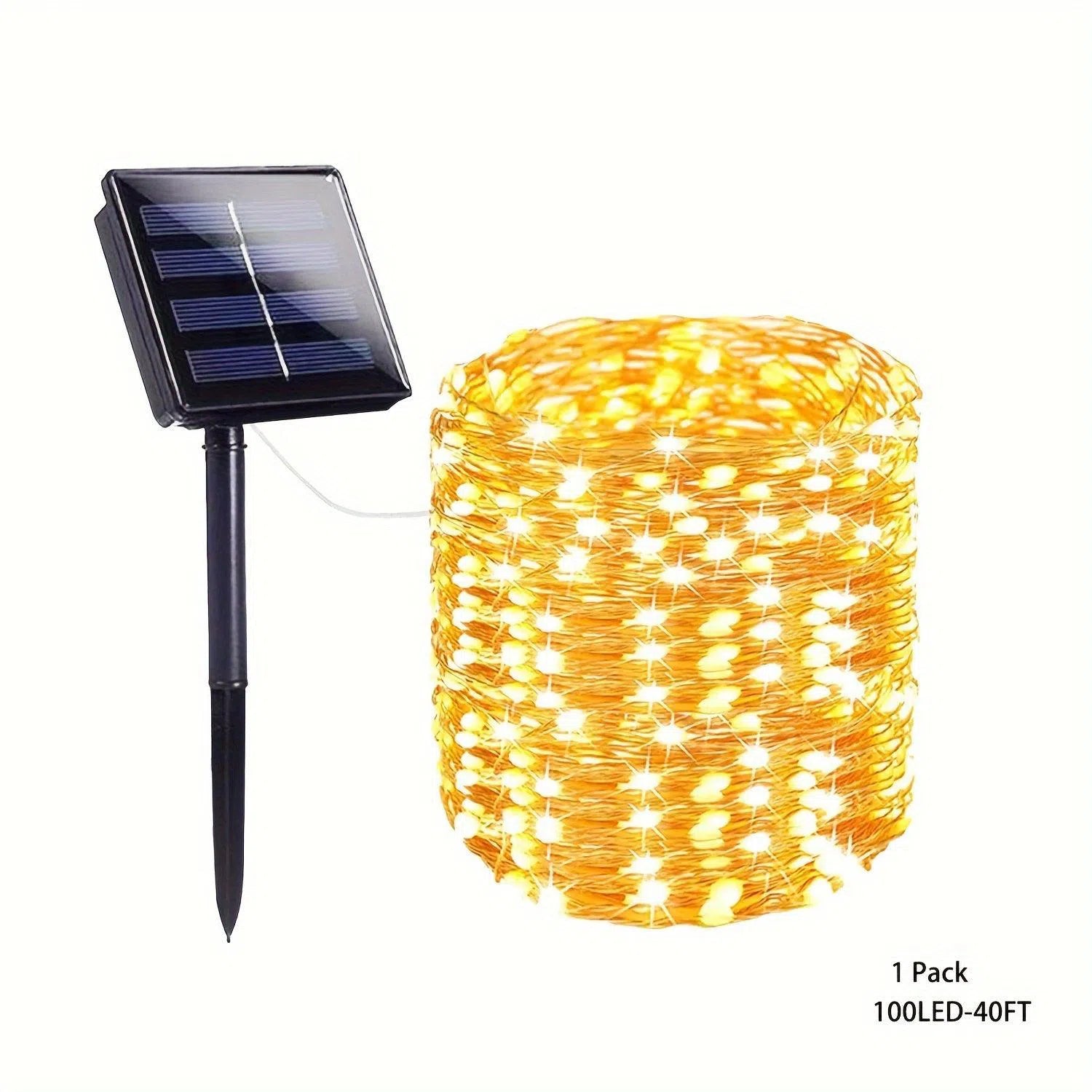 Luminețe de Crăciun Solare 300 LED-uri, 32m - Sârmă Argintie Impermeabilă, 8 Moduri, pentru Exterior