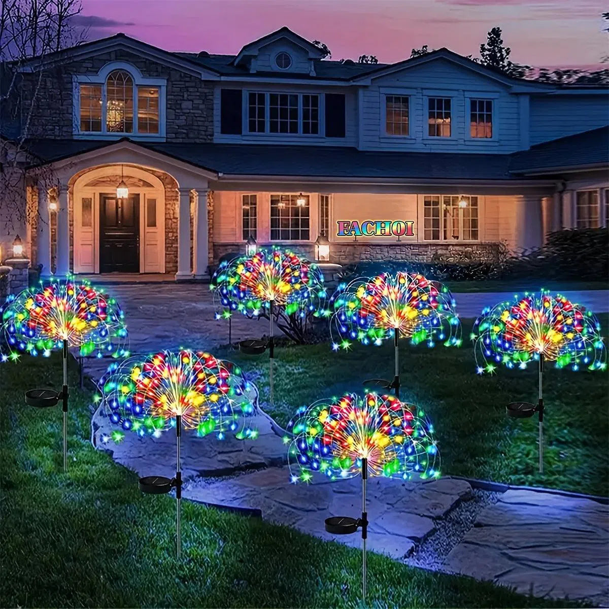 Luminile Solare de Grădină Firework 300LED – Rezistente la Apă, 200/60 LED-uri pentru Exterior