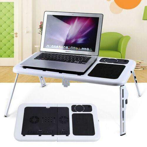 Masă Laptop Multifuncțională E-Table Reglabilă pe Înălțime cu Ventilatoare