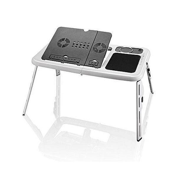 Masă Laptop Multifuncțională E-Table Reglabilă pe Înălțime cu Ventilatoare