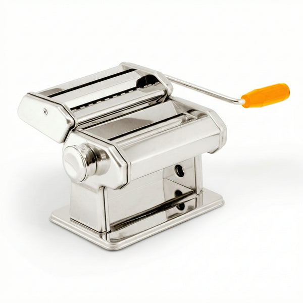 Mașină Manuală de Făcut Paste și Tăiței din Inox - 7 Trepte Grosime, Lățime 150mm & Fixare pe Masă