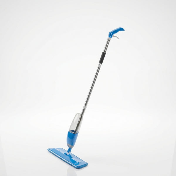 Mop Super Easy Spray cu Rezervor Detașabil 600ml, Lavetă Microfibră, Funcție Pulverizare, Fără Găleată, Albastru
