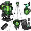 Nivela laser 4D cu 16 linii, autonivelare, telecomandă, lumina verde, trepied 150 cm, platformă de ridicare