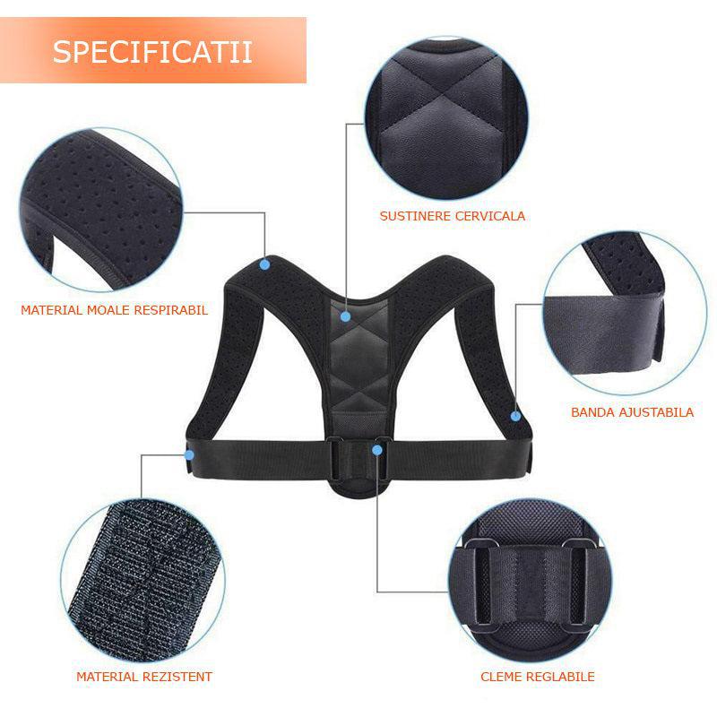 Pachet x2 Ham Centură Corectoare Spate Fit-Back Unisex, pentru Îndreptarea Coloanei