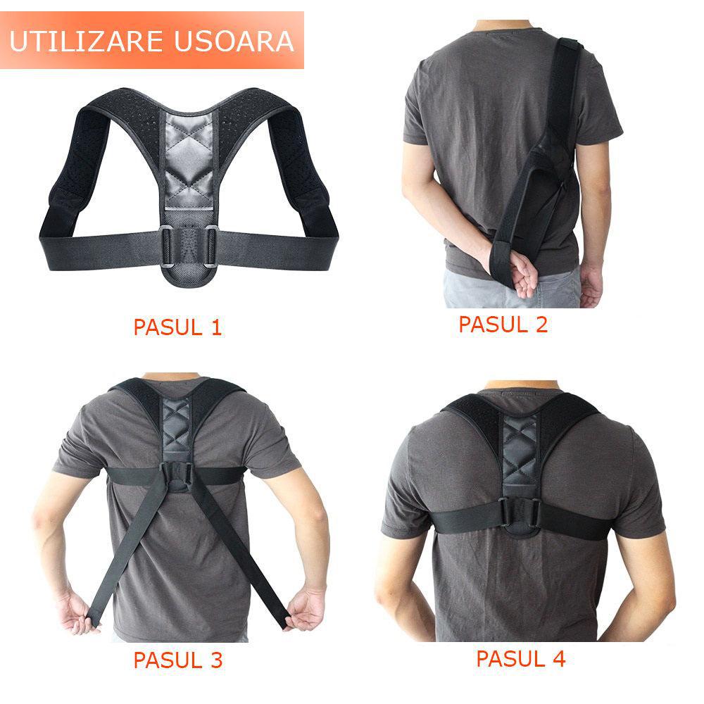 Pachet x2 Ham Centură Corectoare Spate Fit-Back Unisex, pentru Îndreptarea Coloanei