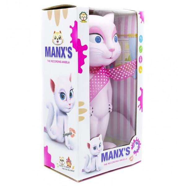 Pisicuța vorbitoare Talking Angela, interactivă, cu sunete și lumini, roz, 30 cm