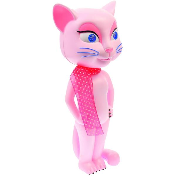 Pisicuța vorbitoare Talking Angela, interactivă, cu sunete și lumini, roz, 30 cm