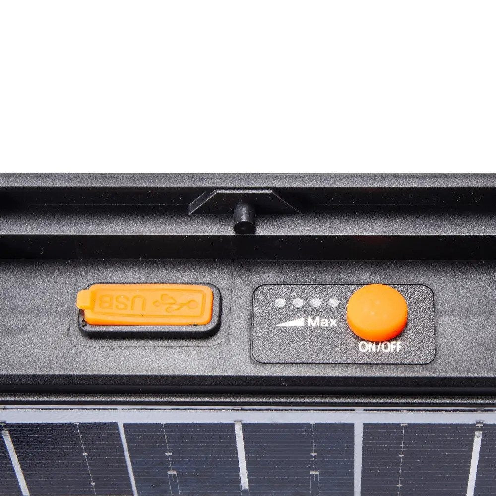 Proiector LED Solar W877-3 cu Baterie de 9600 mAh, Incarcare USB și Funcție PowerBank