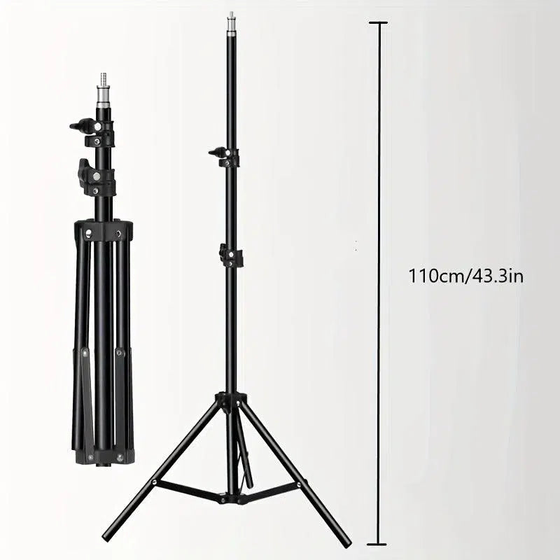 Proiector Lumina studio suport de 25,4 cm cu trepied reglabil de 1,1 metri - Ideal pentru studio foto și inel de lumină