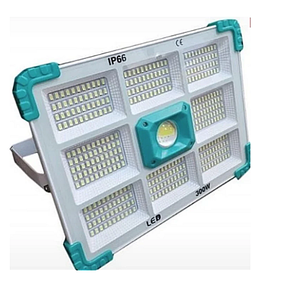 Proiector Solar 300W, 374 LED, Alb-Albastru, cu Senzor de Mișcare și Lumină