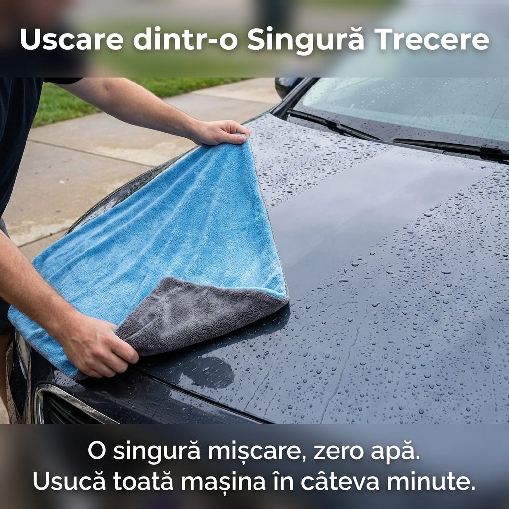 Prosop Auto Profesional din Microfibră pentru Uscare, 90x70 cm, Absorbție Extremă, Delicat cu Vopseaua