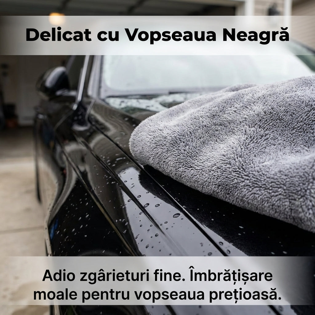 Prosop Auto Profesional din Microfibră pentru Uscare, 90x70 cm, Absorbție Extremă, Delicat cu Vopseaua