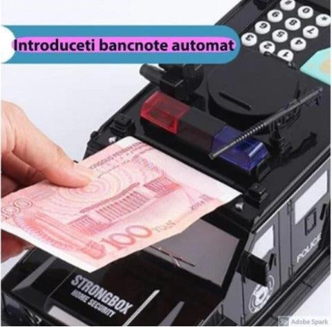 Pusculiță Cash Truck cu parolă de securitate și amprentă