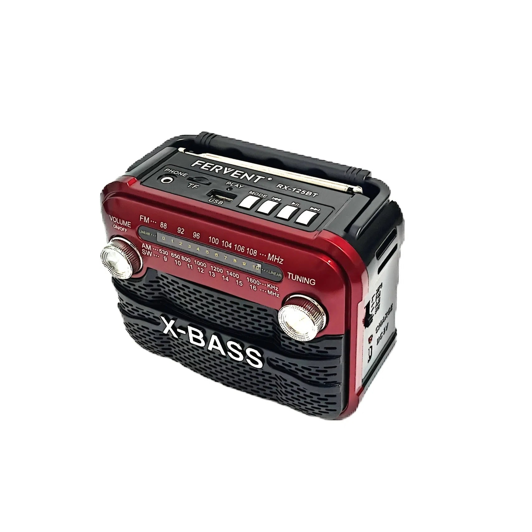 Radio Portabil FM 125BT cu Lanternă – Redare FM/AM/SW1-6, USB/TF/BT, 3W, 800mAh, Timp de Redare 2-4H