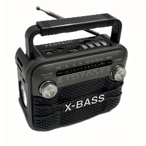 Radio Portabil FM 125BT cu Lanternă – Redare FM/AM/SW1-6, USB/TF/BT, 3W, 800mAh, Timp de Redare 2-4H