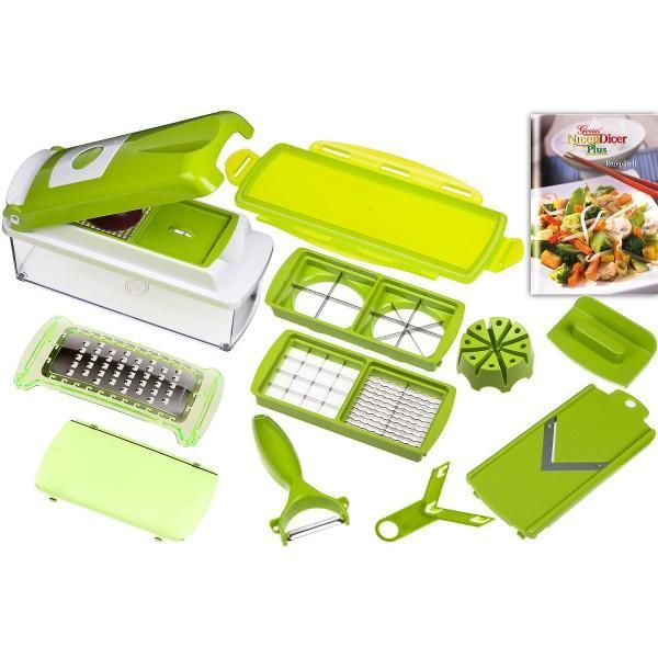 Răzătoare multifuncțională Nicer Dicer, 11 moduri de tăiere, recipient transparent și accesorii