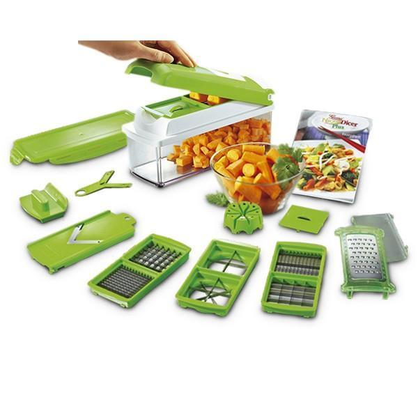 Răzătoare multifuncțională Nicer Dicer, 11 moduri de tăiere, recipient transparent și accesorii