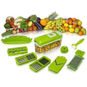 Răzătoare multifuncțională Nicer Dicer, 11 moduri de tăiere, recipient transparent și accesorii