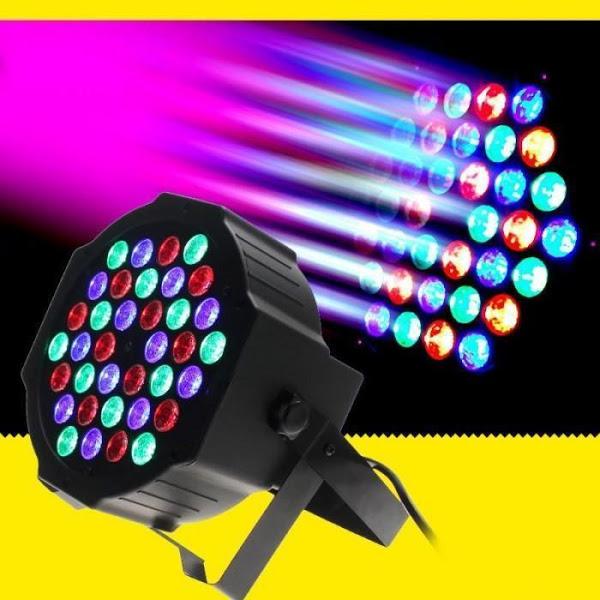 Reflector LED RGB cu Efecte Disco, 36 LED-uri, DMX, Control Sonor, 36W