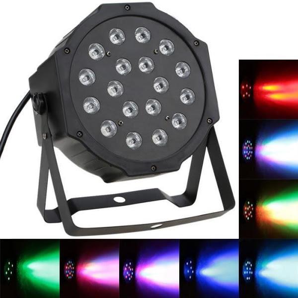 Reflector LED RGB cu Efecte Disco, 36 LED-uri, DMX, Control Sonor, 36W