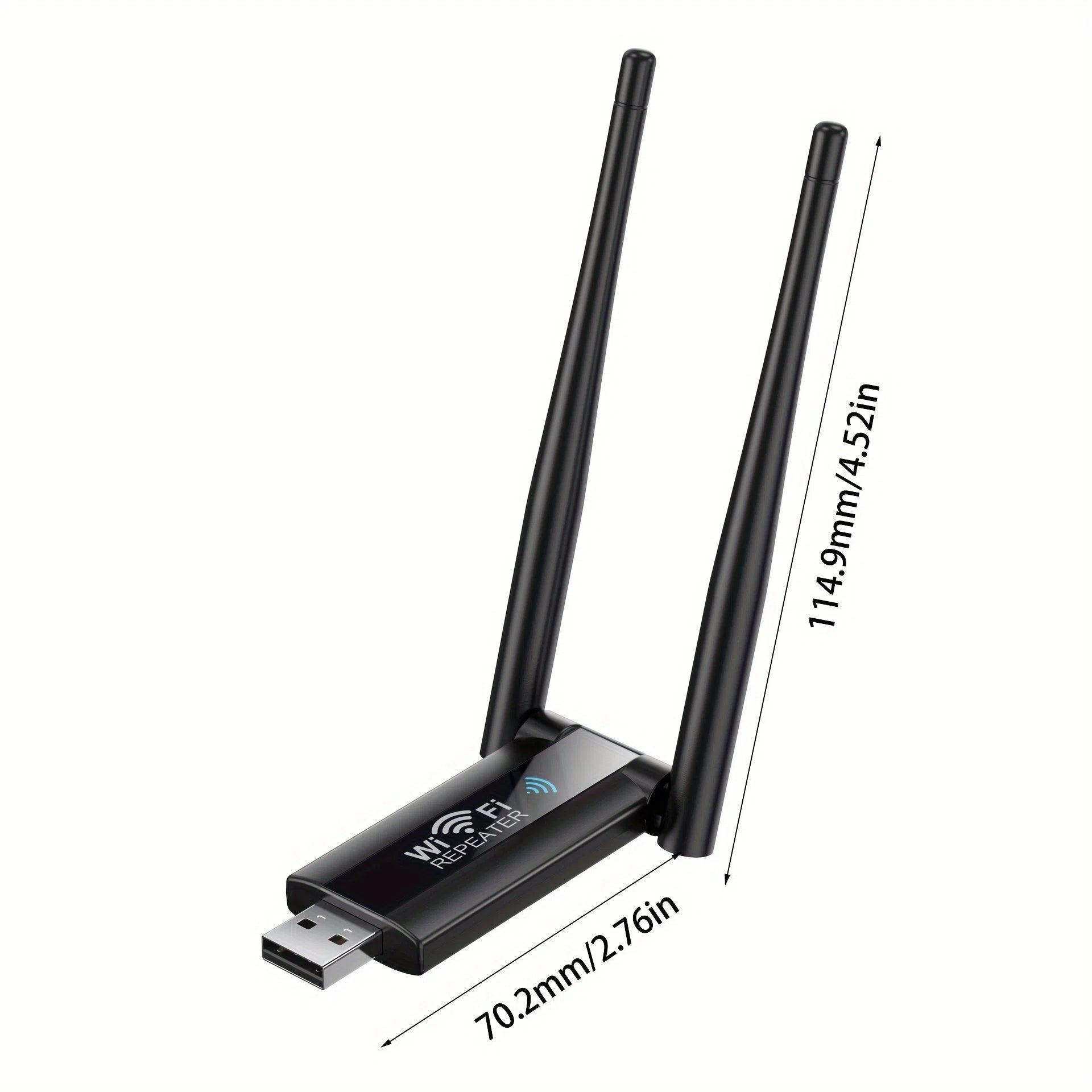 Repetor Wireless WiFi 2.4G 300Mbps – Extensor de Semnal și Amplificator de Rețea cu Distanță Lungă, Adaptor USB