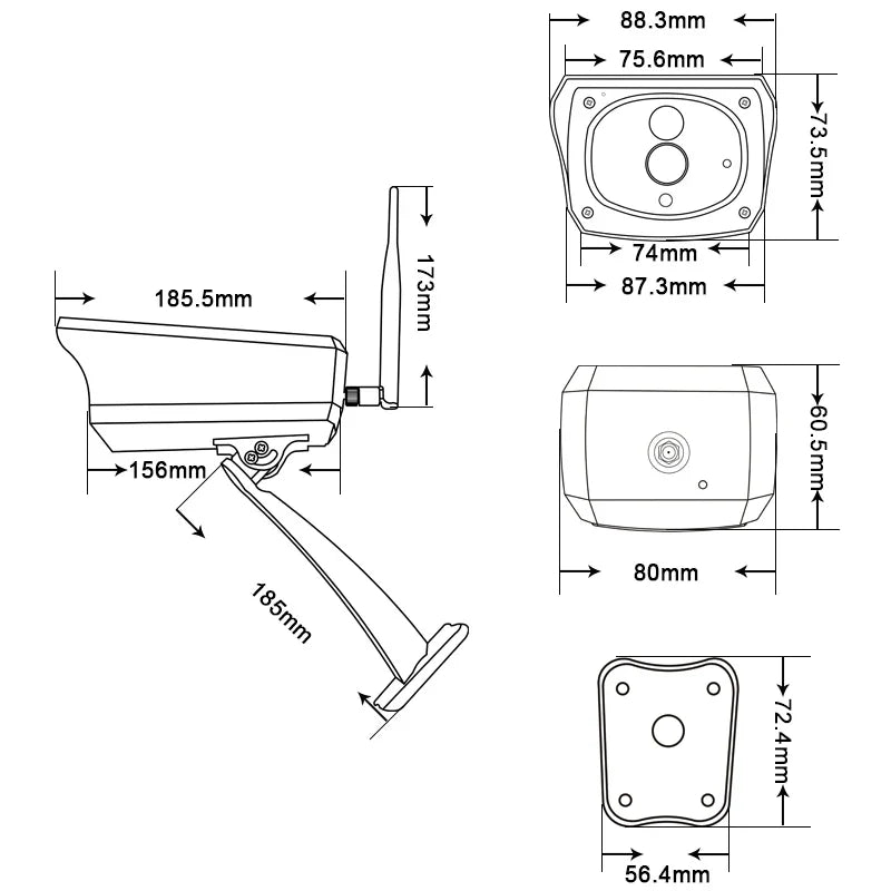 Cameră Supraveghere Solară Profesională, Smart Vision | Wifi, 2Mp, Infraroșu, Lentilă 3,6mm