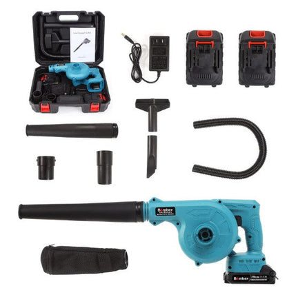 Dispozitiv 2 în 1 Suflantă și Aspirator Set Complet cu 2 Acumulatori 48V, 19.000 RPM