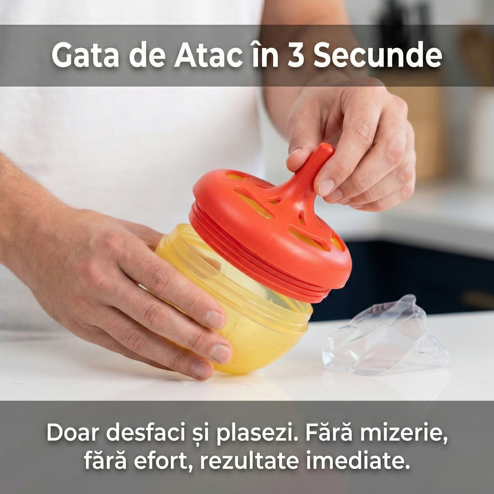 Set 2 Capcane Anti-Muște Fly Lure Box cu Gel Atractant, Non-Toxice, Eliminare Rapidă, Ideal pentru Bucătărie și Terase